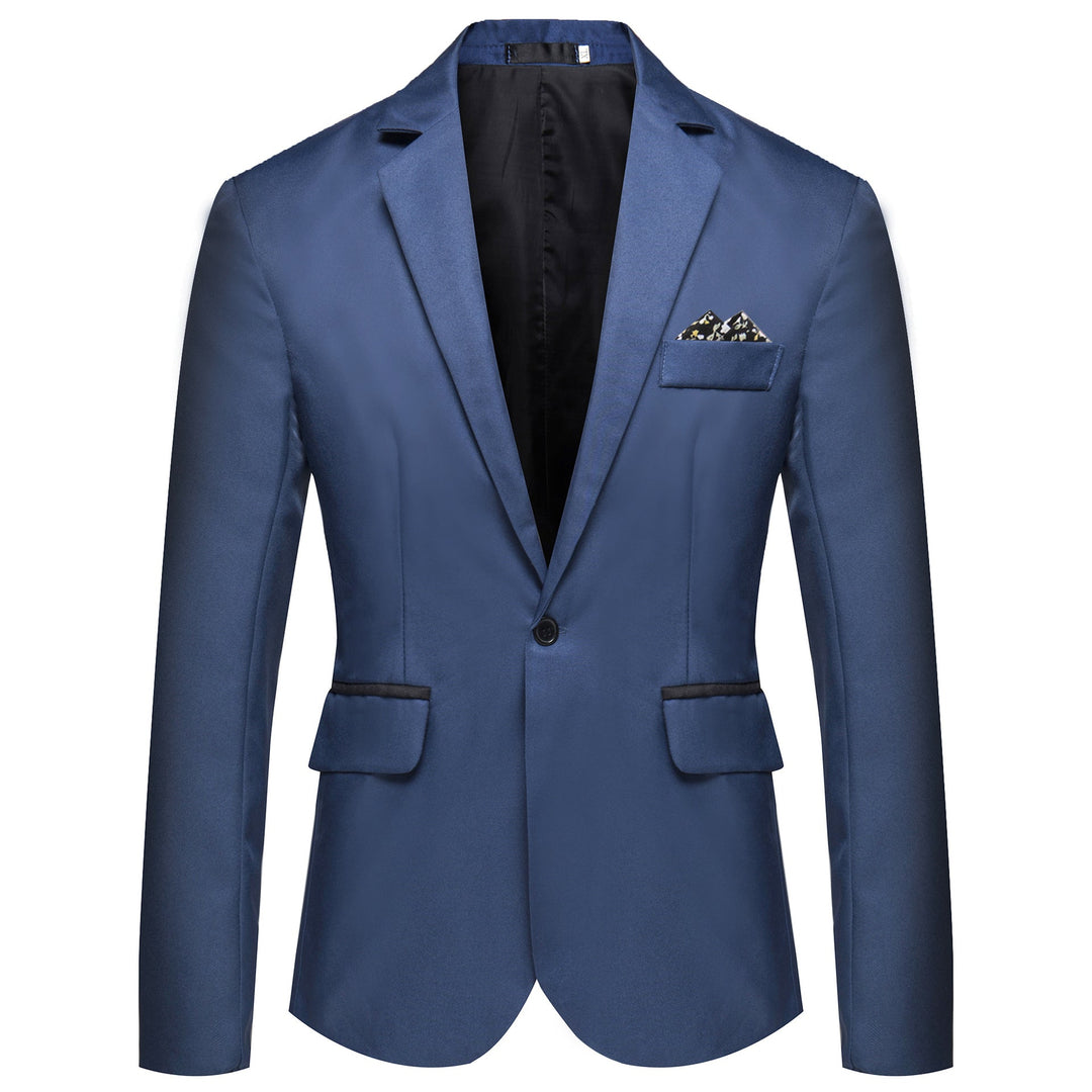 Herren modischer und eleganter Anzugjacke mit satiniertem Finish