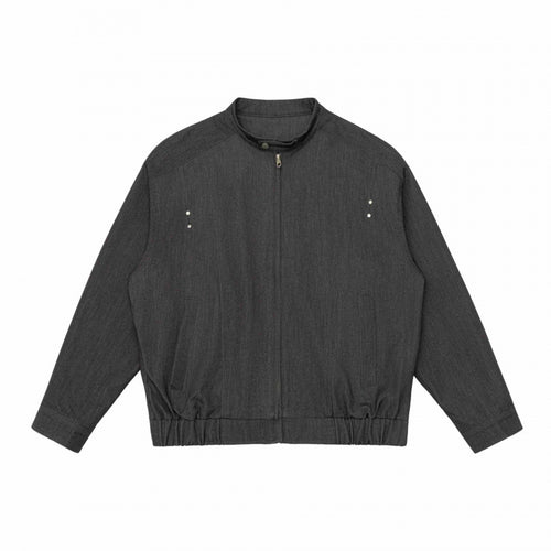 Unisex Kurzblouson im Overshirt‑Stil mit Stehkragen, Reißverschluss und elastischem Saum Shop Nory