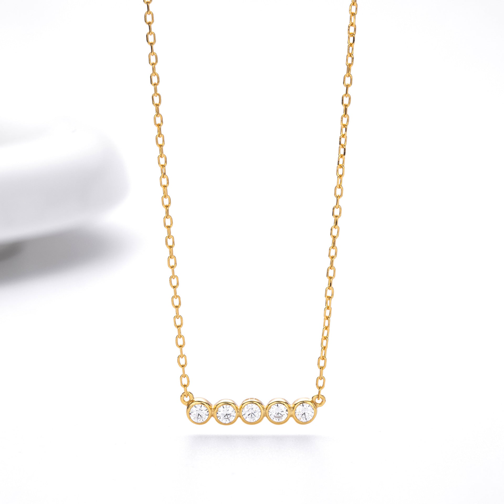 Damen Halskette aus 925 Sterling Silber mit funkelnden Zirkonia Shop Nory