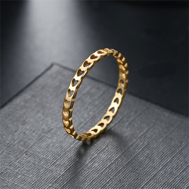 Damen Ring mit herzförmigem Durchbruchdesign Shop Nory