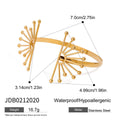 Damen Offenes Armband mit floralen Akzenten und hypoallergener Edelstahlverarbeitung Shop Nory