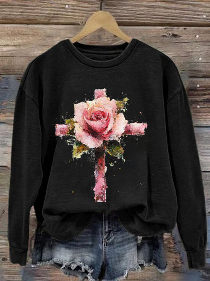 Damen Gemütlicher Pullover mit Herzmotiv Shop Nory