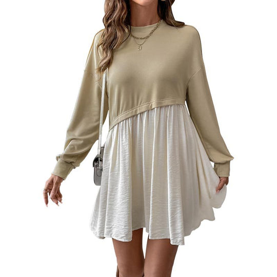 Damen Lässiges Sweatshirt‑Minikleid im Babydoll‑Lagenlook mit fließendem Rockteil Shop Nory