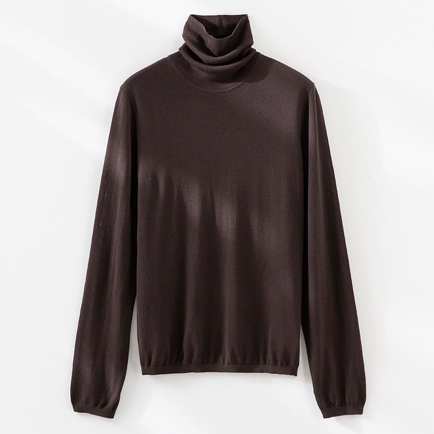 Damen Ultraleichter Feinstrick-Rollkragenpullover mit schlanker Silhouette und fein gerippten Abschlüssen Shop Nory