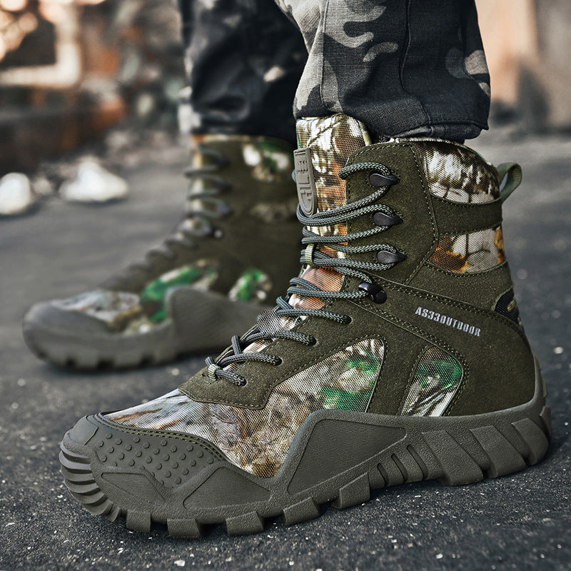 Herren Tactical Boots mit verstärktem Knöchelschutz und rutschfester Sohle