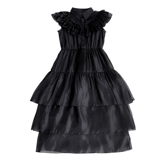 Damen Elegantes Maxi-Kleid mit voluminösen Rüschen und Taillengürtel Shop Nory
