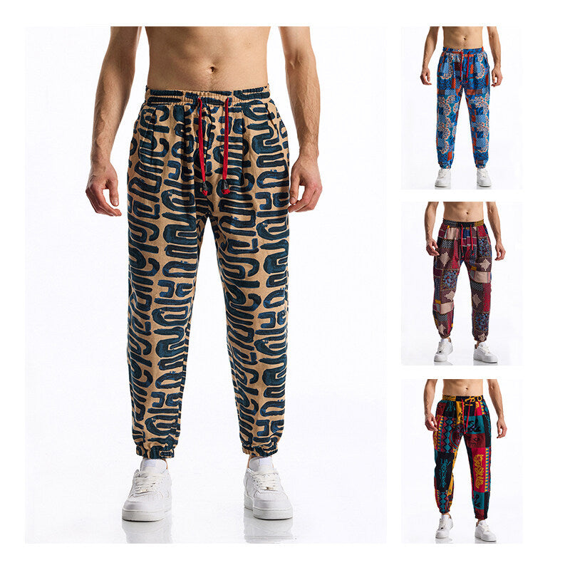 Herren Jogginghose mit modernem Patchwork-Design