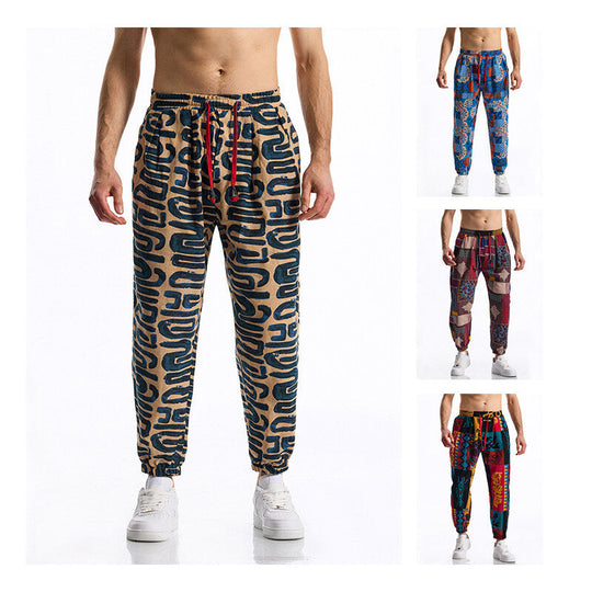 Herren Jogginghose mit modernem Patchwork-Design