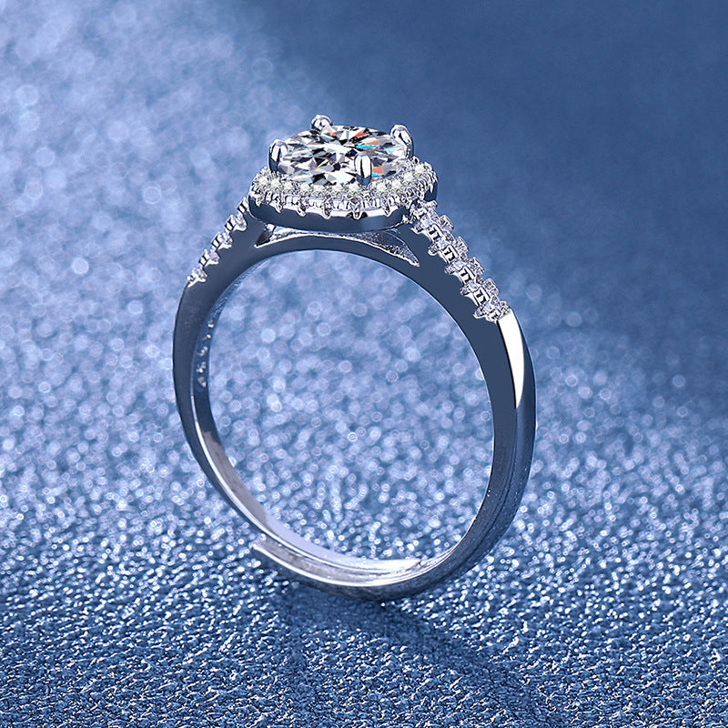 Damen eleganter Solitär-Ring mit funkelndem Zirkonia Shop Nory