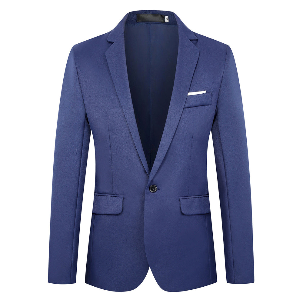 Herren Tailliertes einreihiges Satin-Sakko mit Ein-Knopf‑Verschluss und Schalkragen‑Optik Shop Nory