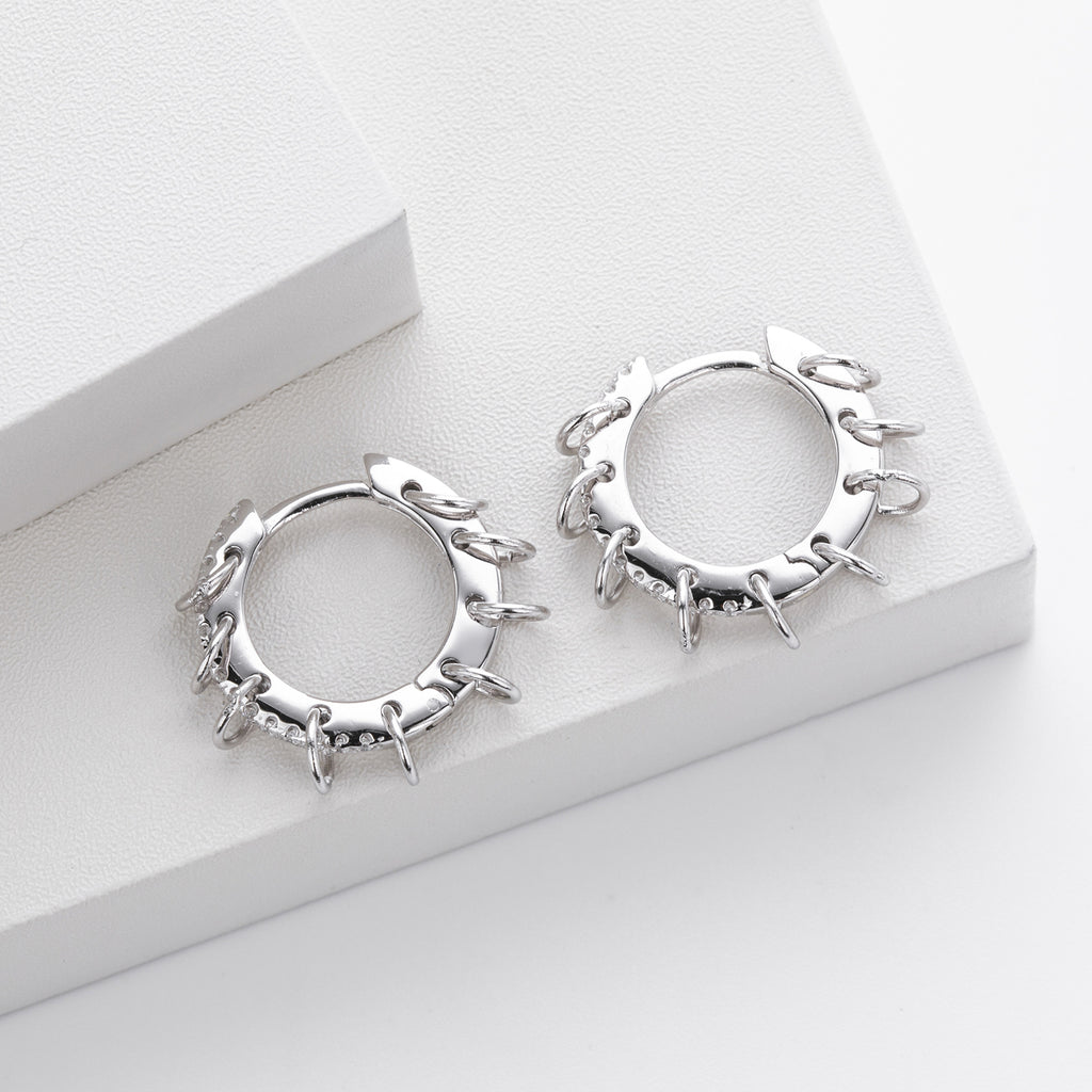 Damen Creolen mit funkelnden Zirkon-Akzenten und elegantem Ringdesign Shop Nory