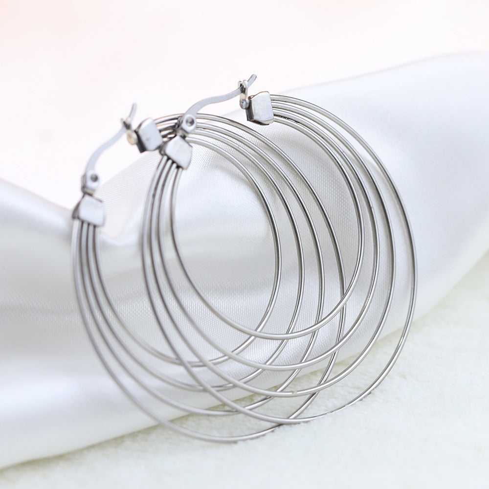 Damen Creolen im eleganten Drahtdesign Shop Nory