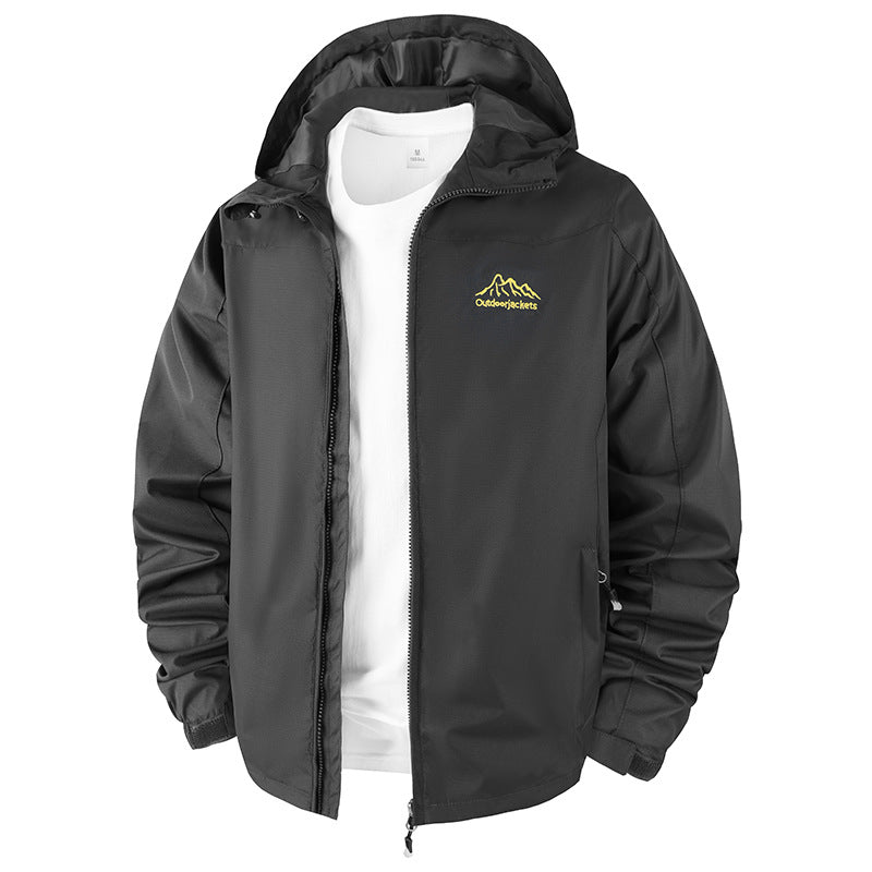 Herren Technische Outdoorjacke mit verstellbarem Kapuzendesign Shop Nory