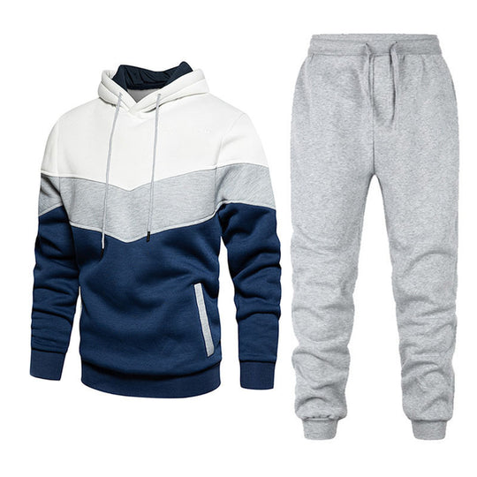 Herren nan zweifarbiges Hoodie-Joggingset mit Kängurutasche, tapered Jogginghose und doppellagiger Kapuze Shop Nory