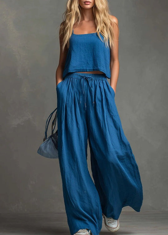 Damen Sommerliches Freizeit-Set mit weitem Oberteil und lässiger Hose
