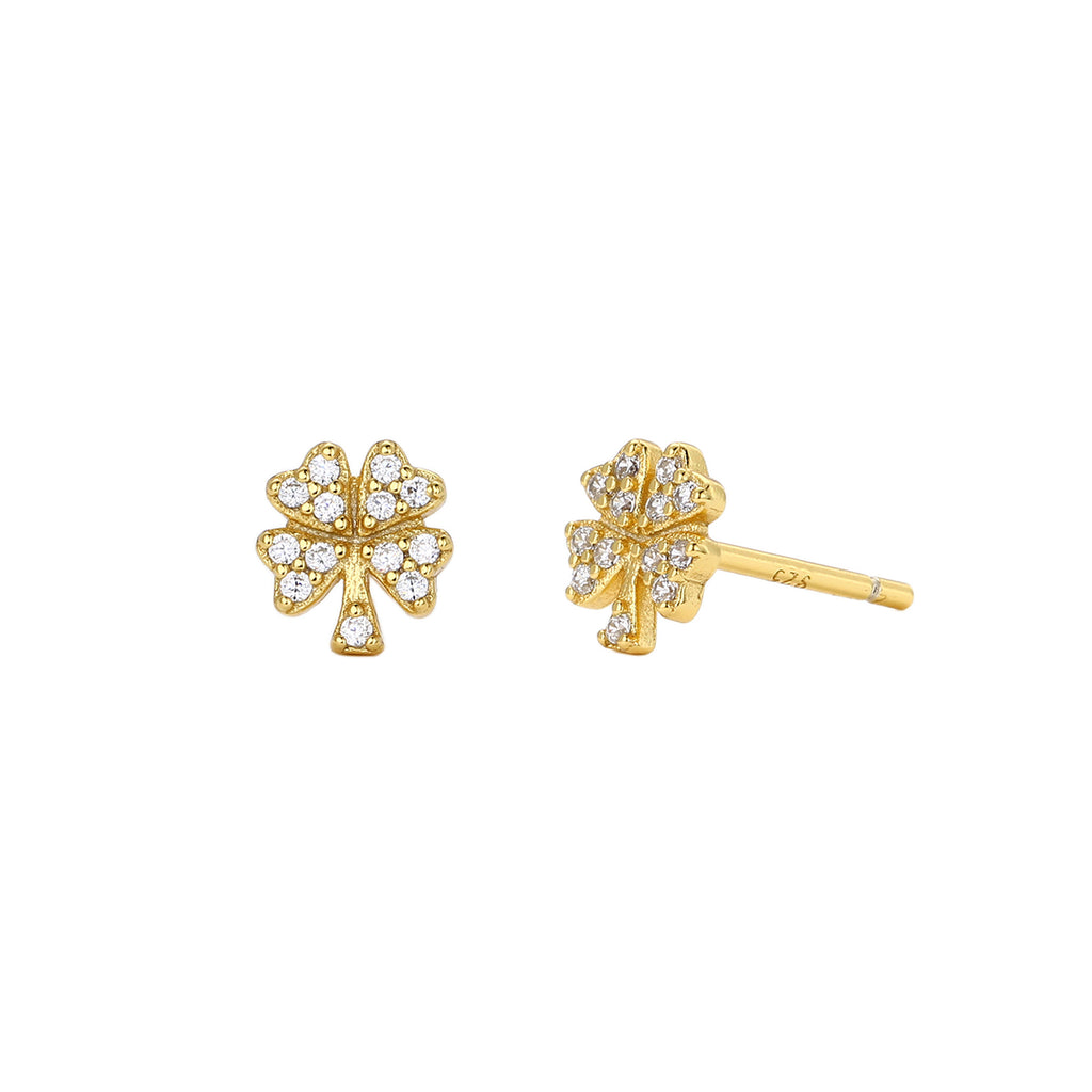 Damen Ohrstecker im stilvollen Kleeblatt-Design aus hochwertigem 925 Sterling Silber Shop Nory