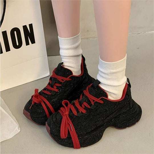 Damen Sculpted-Plateau Sneaker mit strukturiertem Mesh und ergonomischem Komfortfußbett Shop Nory