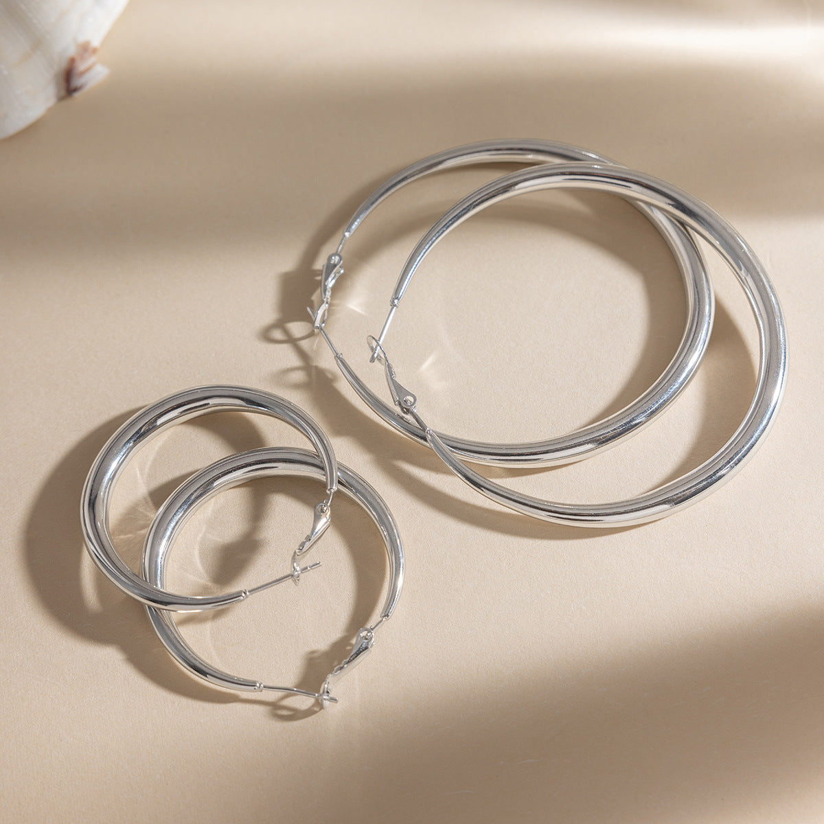 Damen Creolen mit hypoallergenem Edelstahl und wasserfestem Design Shop Nory