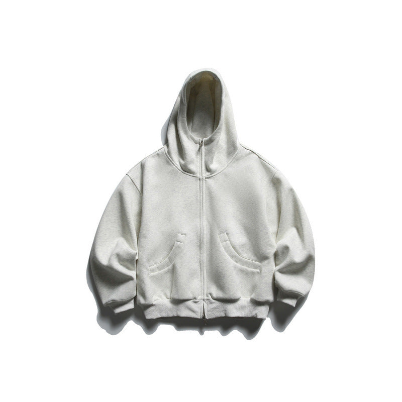 Unisex Oversize Zip-Hoodie mit hohem Kragen und Kängurutaschen Shop Nory