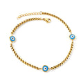 Damen Armband mit bunten Augenanhängern und elegantem Kettendesign Shop Nory