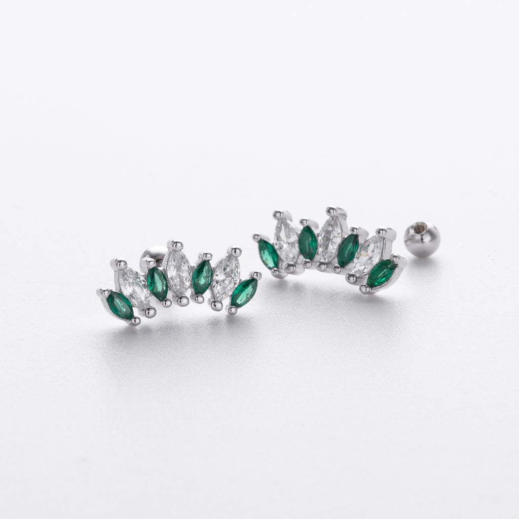 Damen Ohrstecker in Krönchen-Design aus hochwertigem 925 Sterling Silber Shop Nory
