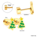 Damen Ohrstecker mit festlichem Weihnachtsbaum-Motiv Shop Nory