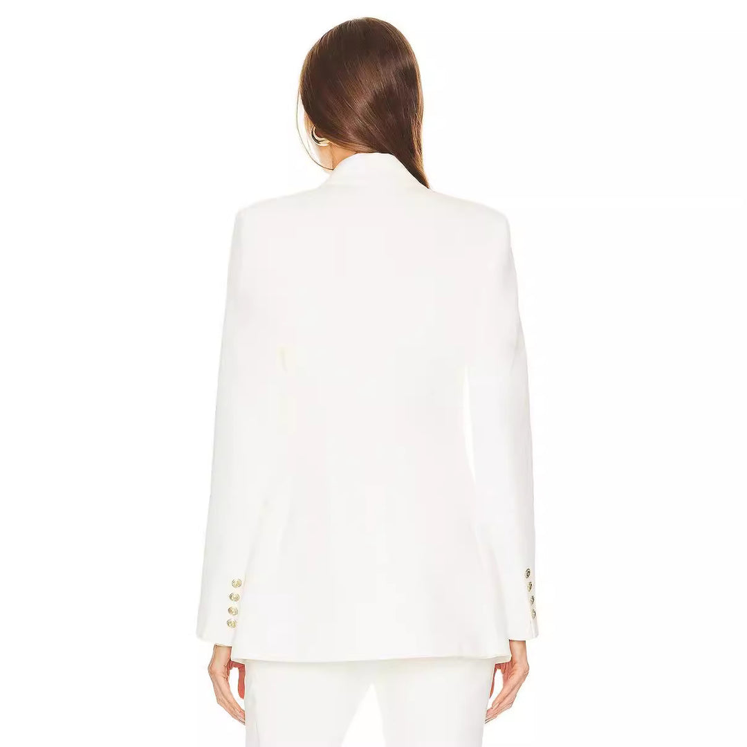 Damen Zweiteiliger Tailoring‑Anzug mit tailliertem Ein‑Knopf‑Blazer und ausgestellter Schlaghose Shop Nory