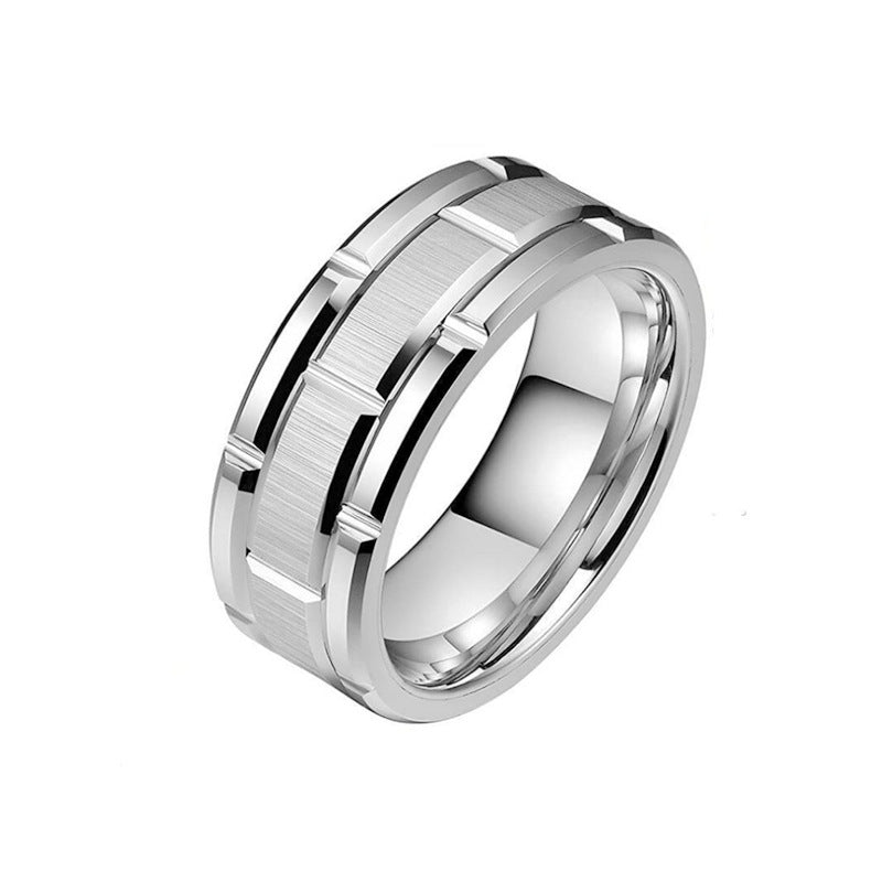 Herren Ring mit modernem, strukturiertem Oberflächenfinish Shop Nory