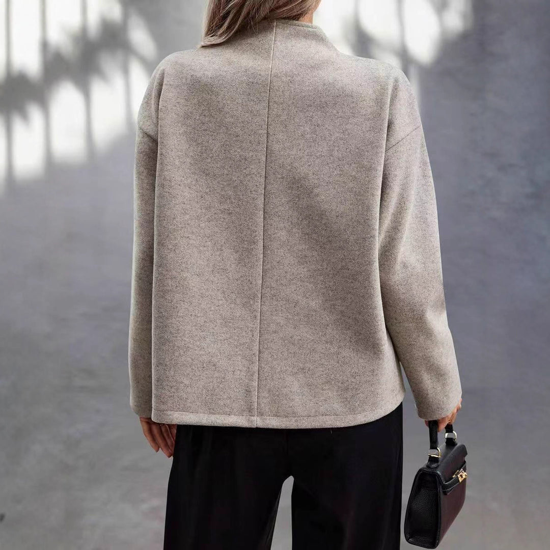 Damen Elegante und zeitlose wollene Blazerjacke