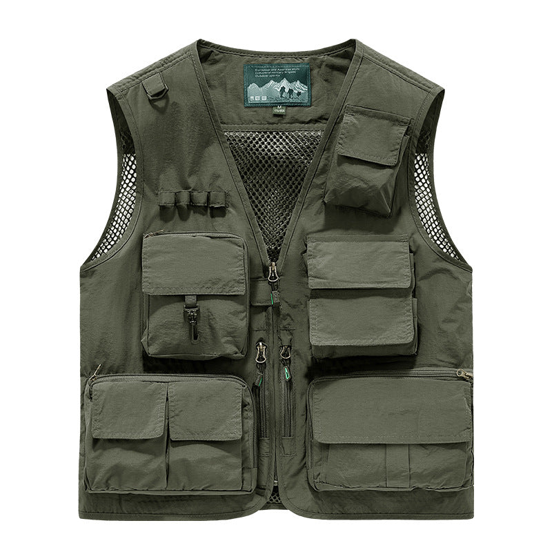 Herren Outdoor-Utility-Anglerweste mit atmungsaktivem Meshrücken und multifunktionalen Taschen Shop Nory