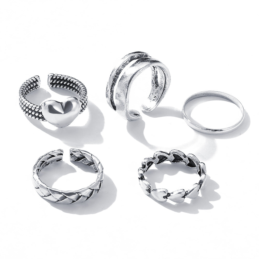 Damen Ring-Set mit einzigartigen Designs und kraftvollen Akzenten Shop Nory