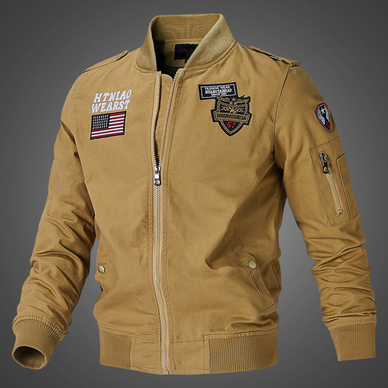 Herren Sportliche Bomberjacke mit Stickereien Shop Nory