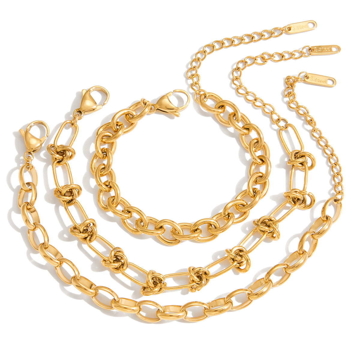 Damen Armband aus hypoallergenem Edelstahl mit verstellbarem Kettenverschluss Shop Nory