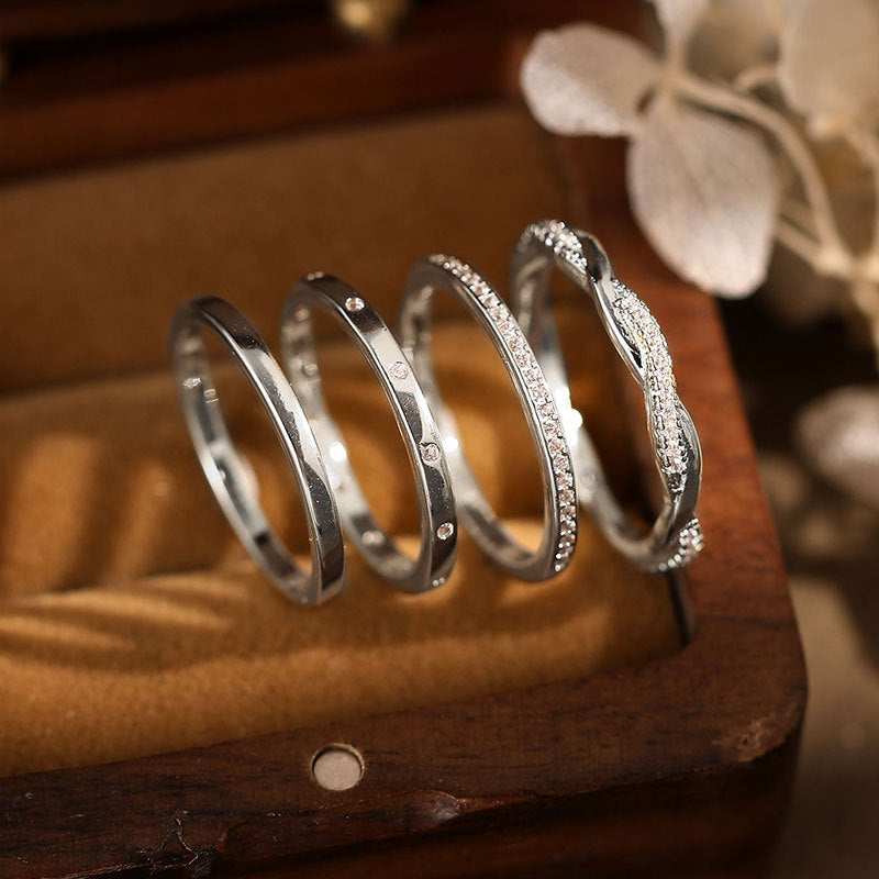 Damen elegante und zeitlose Ringe im Set Shop Nory