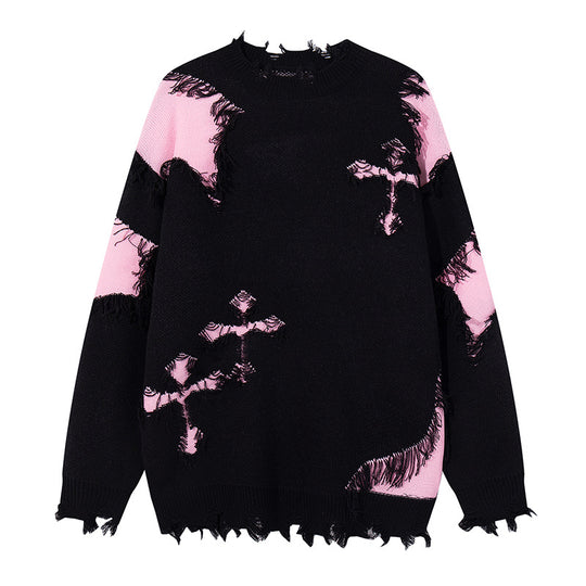 Damen Modischer Grobstrickpullover mit einzigartigem Zopfmuster Shop Nory