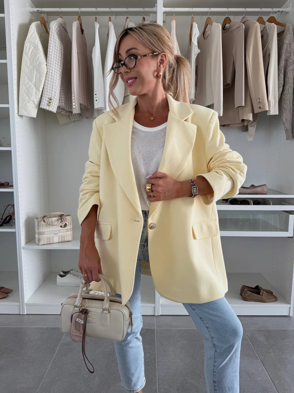 Damen lässiger Oversized Blazer