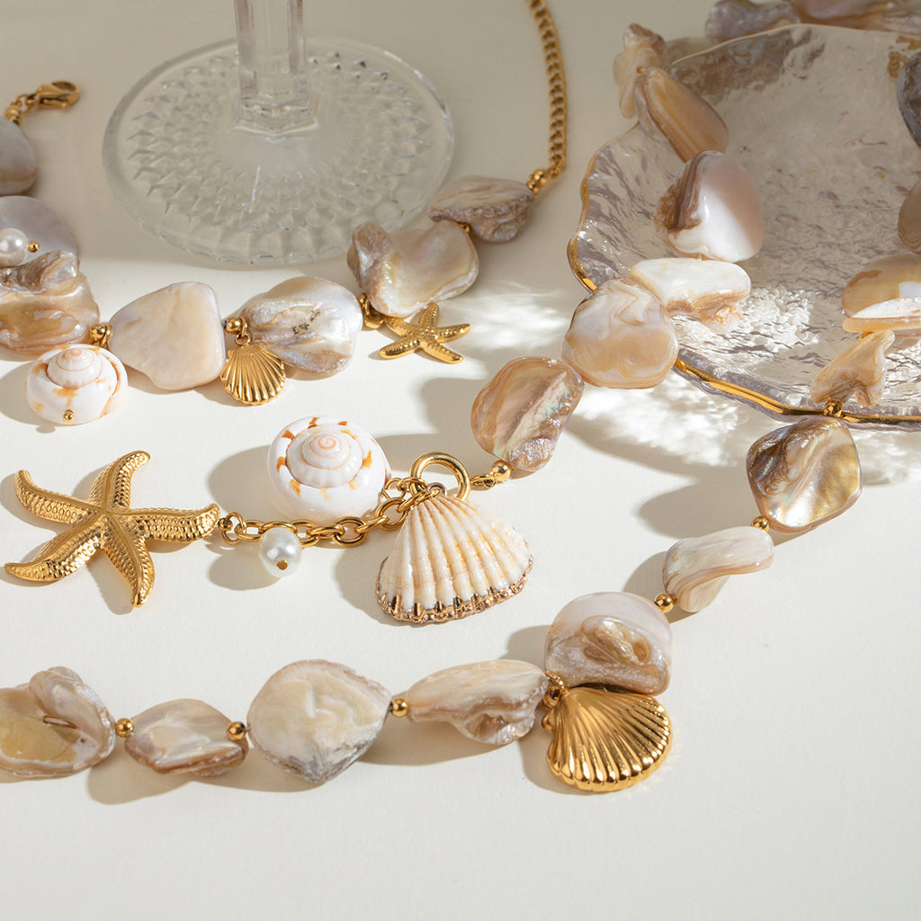 Damen Armband aus natürlichem Muschelmuster mit hypoallergenen Eigenschaften Shop Nory