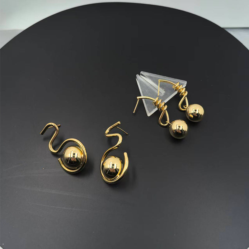 Damen Ohrringe mit eleganten Kugelanhängern Shop Nory
