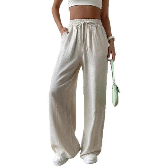 Damen entspannte Leinenhose