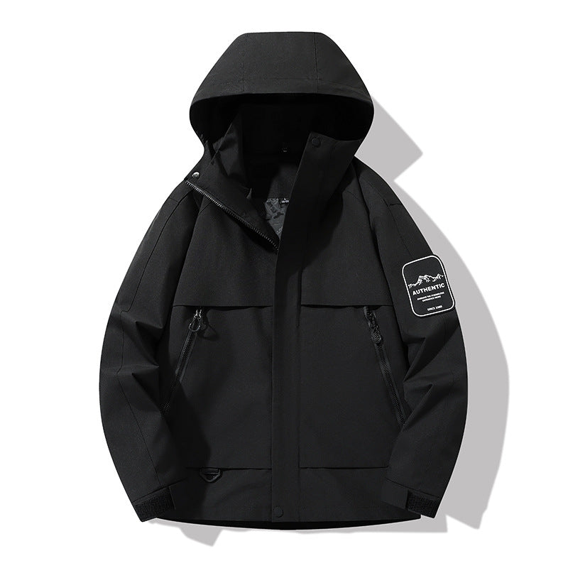 Herren multifunktionale Wasserfeste Softshell-Regenjacke mit abnehmbarer Fleece-Innenjacke Shop Nory