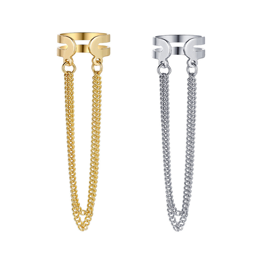 Damen Modeschmuck Ohrcuff mit elegantem Kettenakzent Shop Nory