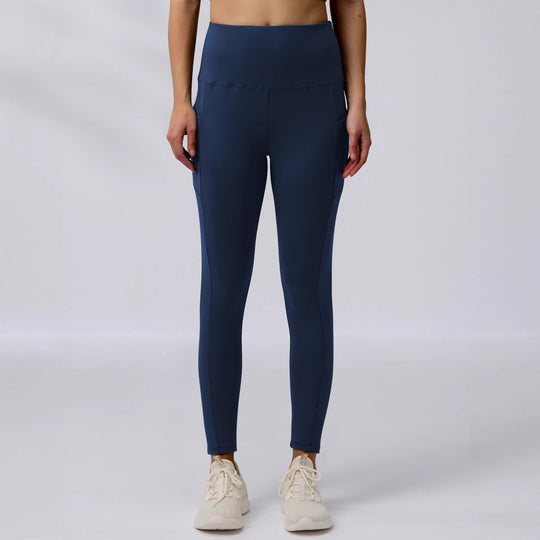 Damen Knöchelhohe Sportleggings mit hohem Bund und seitlicher Smartphone-Tasche Shopy Nory