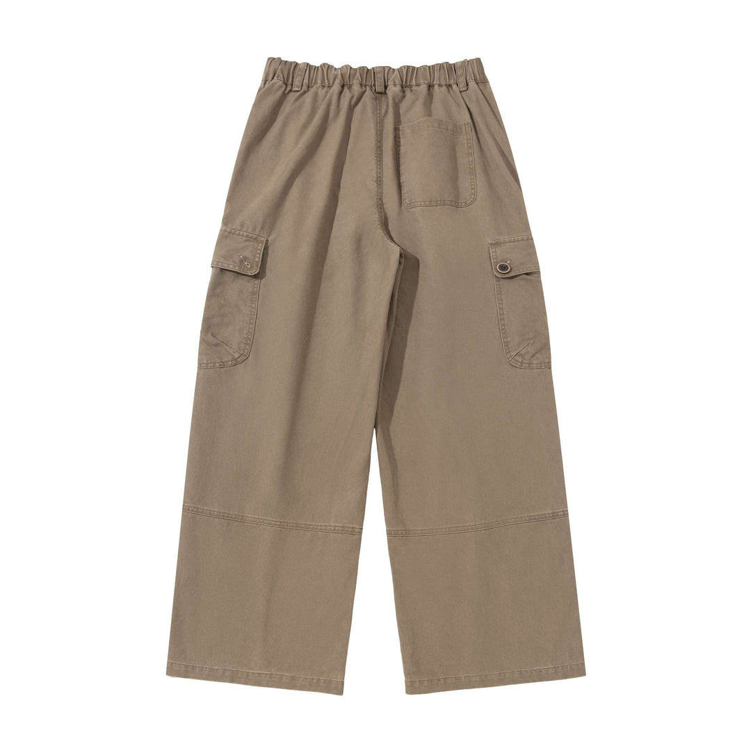 Damen hochgeschnittene Cargo‑Hose mit weitem Bein und Klappentaschen Shop Nory