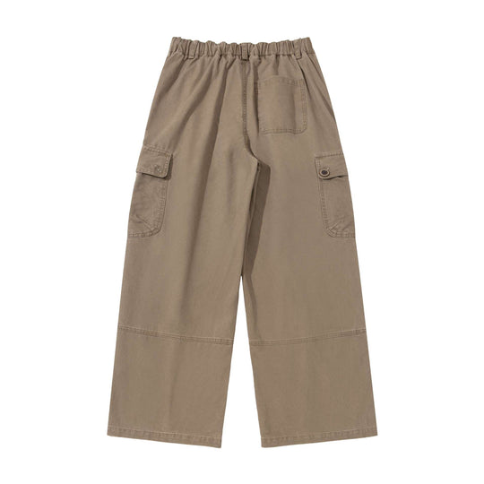 Damen hochgeschnittene Cargo‑Hose mit weitem Bein und Klappentaschen Shop Nory