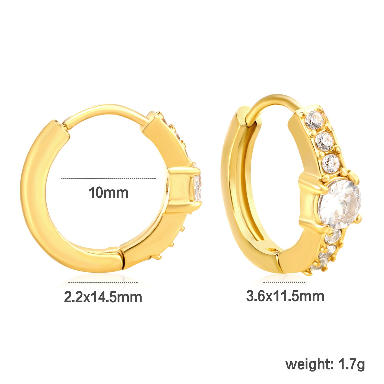 Damen elegante Creolen mit funkelnden Zirkonia Shop Nory