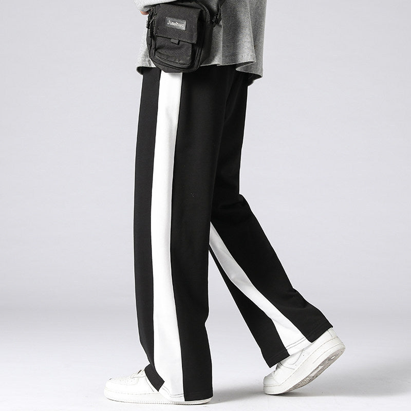 Herren Weite Trackpants mit kontrastseiteneinsätzen, elastischem Bund & Kordelzug Shop Nory