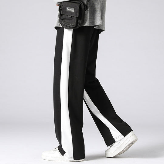 Herren Weite Trackpants mit kontrastseiteneinsätzen, elastischem Bund & Kordelzug Shop Nory