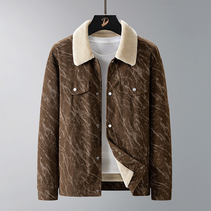 Herren Gemusterte Cordjacke Shop Nory