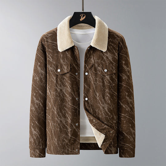 Herren Gemusterte Cordjacke Shop Nory