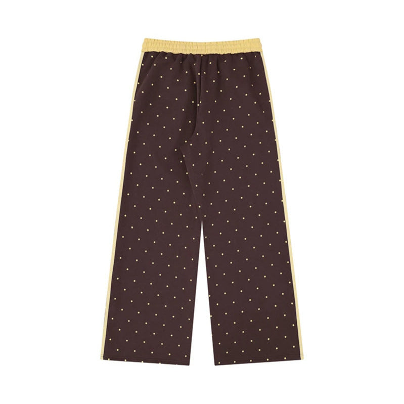 Damen Weite Relax‑Loungehose im Palazzo‑Schnitt mit Komfortbund, Kordelzug und seitlichen Kontraststreifen Shop Nory
